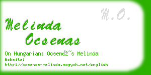 melinda ocsenas business card